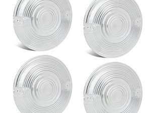 NTHREEAUTO 4PCS Clear Flat Turn Signals Lens Cover 3 1/4 Inch Compatible with Harley Electra Glide Road King Softail Touring