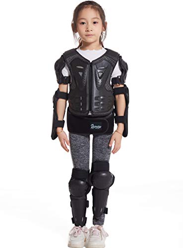 Reomoto Kids Full Body Protector Youth Motorcycle Cycling Skiing Motorbike Riding Bike Vest Jacket Knee Elbow Protectors(dark Black) Reomoto Kids Full Body Protector Youth Motorcycle Cycling Skiing Motorbike Riding Bike Vest Jacket Knee Elbow Protectors(dark Black)