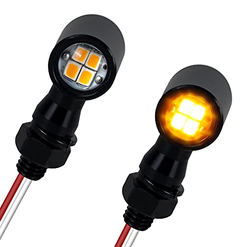 QUASCO Led Turn Signal Lights Universal Mini Size Blinkers Front Motorcycle Indicator Compatible with Harley Honda Kawasaki Suzuki Triumph Yamaha QUASCO Led Turn Signal Lights Universal Mini Size Blinkers Front Motorcycle Indicator Compatible with Harley Honda Kawasaki Suzuki Triumph Yamaha