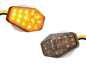 NTHREEAUTO 2Pcs Amber Flush Mount LED Turn Signal Lights Compatible with Suzuki GSXR 600 750 1000