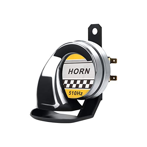 Snail Air Horn Siren High Tone 510HZ Waterproof 130DB Electric Horn 12V Universal for Motorcycle Auto Car Scooter(Chrome)… Snail Air Horn Siren High Tone 510HZ Waterproof 130DB Electric Horn 12V Universal for Motorcycle Auto Car Scooter(Chrome)…
