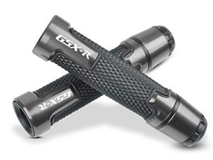 7/8'' 22mm Motorcycle CNC Aluminum Powersports Handlebar Grips with Grip ends Fit For GSXR 125 250 300 600 750 1000 Titanium
