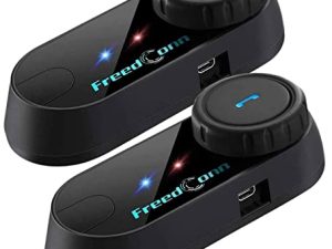 FreedConn TCOM-VB Motorcycle Helmet Bluetooth Intercom Headset Communication Systems Kit