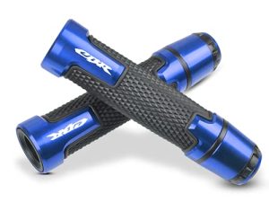 7/8'' 22mm Motorcycle CNC Aluminum Powersports Handlebar Grips with Grip Ends Fit For CBR500 CBR1000RR CBR1100XX CBR125 CBR250 CBR300R CBR400RR CBR450SR CBR600RR CBR600F CBR900RR CBR954RR blue