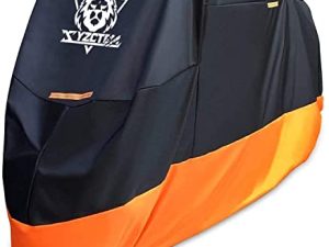 XYZCTEM Motorcycle Cover – All Season Waterproof Outdoor Protection – Fit up to 116 inch Tour Bikes