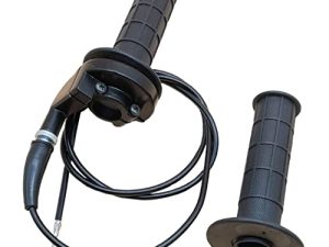 Aniro Moto Throttle Cable + Handle Bar Throttle Grips Grip + Throttle Housing Clamp for Dirt Bike Quad ATV Pit 50cc 125cc