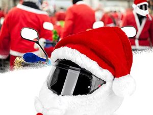 Santa Motorcycle Helmet Cover