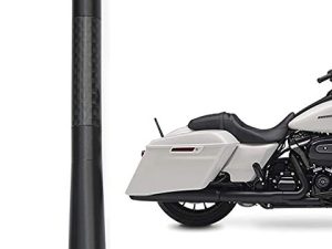Bingfu Motorcycle Carbon Fiber Antenna Mast Replacement Compatible with Harley Davidson 1998-2020 Road King Softail Touring Street Glide Road Glide Fat Boy Electra Glide Tour Ultra Classic