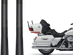 Bingfu Motorcycle Carbon Fiber Antenna Mast Motorcycle Radio Antenna Replacement 2-Pack Compatible with Harley Davidson Motorcycle 1989-2019 Touring Electra Glide Road Glide Tour Ultra Classic