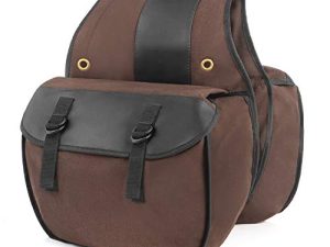 Nomad USA Quick-Easy Universal Fit Throw Over Motorcycle Canvas Biker Cargo Saddlebags (Khaki)