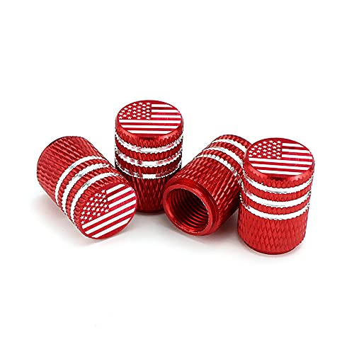Valve Caps for Car Tires | Universal Tire Valve Stem Caps for Cars SUVs Trucks Motorcycles Bicycles | 4 Pack USA Flag Logo Car Decoration Accessories Car Valve Stem Dust Proof Covers Valve Caps for Car Tires | Universal Tire Valve Stem Caps for Cars SUVs Trucks Motorcycles Bicycles | 4 Pack USA Flag Logo Car Decoration Accessories Car Valve Stem Dust Proof Covers