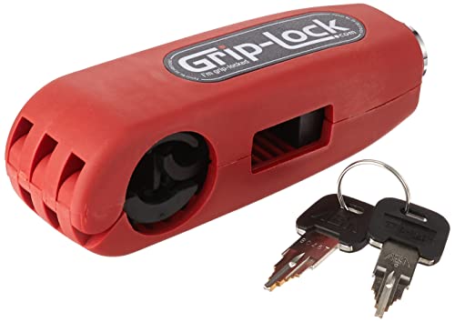 Grip-Lock GLRed Red Motorcycle and Scooter Handlebar Security Lock Grip-Lock GLRed Red Motorcycle and Scooter Handlebar Security Lock
