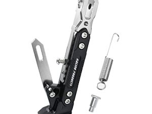 Adsspro Universal Motorcycle Kickstand Accessories Motor Scooter Modified CNC Aluminum Alloy Adjustable Tripod Holder Kickstand Foot Side Support Stand Motor Scooter Motorbike Motocross Dit Pit Bike