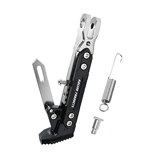 Adsspro Universal Motorcycle Kickstand Accessories Motor Scooter Modified CNC Aluminum Alloy Adjustable Tripod Holder Kickstand Foot Side Support Stand Motor Scooter Motorbike Motocross Dit Pit Bike Adsspro Universal Motorcycle Kickstand Accessories Motor Scooter Modified CNC Aluminum Alloy Adjustable Tripod Holder Kickstand Foot Side Support Stand Motor Scooter Motorbike Motocross Dit Pit Bike