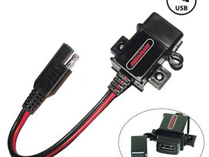 MOTOPOWER MP0609 3.1Amp Motorcycle USB Port SAE to USB Adapter