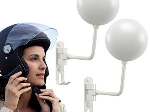 SKIKEN White Helmet Holder with 2 Hooks