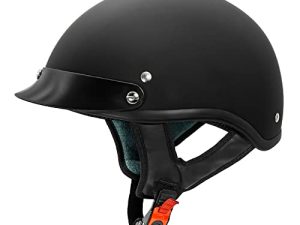 VCAN Cruiser Solid Half Face Motorcycle Helmet