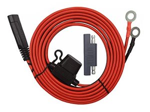 SAE Connector Ring Terminal Harness - 7FT SAE Plug To Ring Terminal Harness Assembly Cord 16AWG 2 Pin Quick Disconnect Battery Extension Cable with 15A for Car Motorcycle RVs Boats Solar Panel