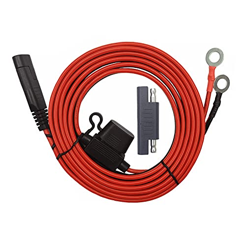 SAE Connector Ring Terminal Harness - 7FT SAE Plug To Ring Terminal Harness Assembly Cord 16AWG 2 Pin Quick Disconnect Battery Extension Cable with 15A for Car Motorcycle RVs Boats Solar Panel SAE Connector Ring Terminal Harness - 7FT SAE Plug To Ring Terminal Harness Assembly Cord 16AWG 2 Pin Quick Disconnect Battery Extension Cable with 15A for Car Motorcycle RVs Boats Solar Panel
