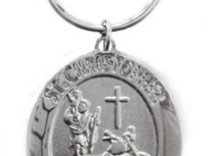 St. Christopher Ride with Me Motorcycle Medal Keychain BH010