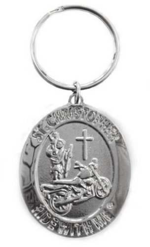 St. Christopher Ride with Me Motorcycle Medal Keychain BH010 St. Christopher Ride with Me Motorcycle Medal Keychain BH010
