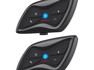Gearelec Motorcycle Bluetooth Headset 2pcs - 1500M Helmet Bluetooth Headset DSP Noise Cancellation 850mAh 2 Riders Bluetooth Intercom Voice Assistant/Automatic Answer/ IP65 Waterproof