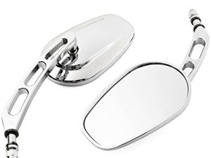 Chrome 8mm Rearview Mirrors for Harley Davidson 1982-2022 Touring Road Glide FLTRX Electra Glide FLHT Road King FLHR Street Glide FLHX Sportster Dyna Softail models