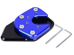 Qiilu Motorcycle Kickstand Side Stand Plate Extension Pad Enlarge for NC750X/X ADV 17-19 (Blue)