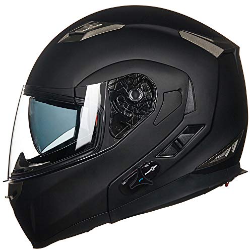ILM Bluetooth Integrated Modular Flip up Full Face Motorcycle Helmet Sun Shield Mp3 Intercom Model 953 (S ILM Bluetooth Integrated Modular Flip up Full Face Motorcycle Helmet Sun Shield Mp3 Intercom Model 953 (S