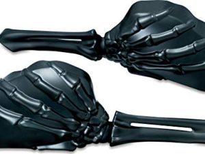 Kuryakyn 1758 Motorcycle Handlebar Accessory: Skeleton Hand Rear View Side Mirrors