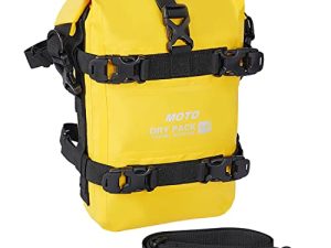 tacxmotorrad 8L Waterproof Motorcycle Bumper Bag Dirt Bike Bumper Bag Quick Install Kit Motorcycle Organizer with Shoulder Strap Crossbody (YELLOW
