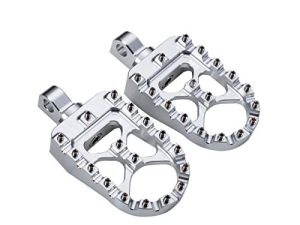 Hopider CNC Wide Foot Pegs 360° Roating MX Chopper Bobber Style for harley Dyna Sportster Fatboy Iron 883