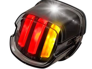 NTHREEAUTO LED Brake Tail Light Rear Turn Signal Taillights DOT Approved Motorcycle Running License Plate Stop Lights Compatible with Harley Dyna Sportster Road King Electra Glide Fat Boy Softail