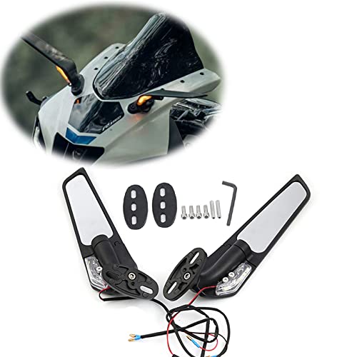 QIDIAN Motorcycle Mirrors Wind Wing Adjustable Rotating Side mirrors for Yama' YZF R25 R3 R125 R15 V2 V3 Stainless Steel Rearview Mirror Wind Wing Winglet Accessories QIDIAN Motorcycle Mirrors Wind Wing Adjustable Rotating Side mirrors for Yama' YZF R25 R3 R125 R15 V2 V3 Stainless Steel Rearview Mirror Wind Wing Winglet Accessories