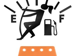 SINGARO Woman Funny Car Sticker Exterior Accessories High Fuel Consumption Decal Universal Fuel Gauge Sticker for Cars