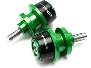 Motorcycle Accessories Aluminum Swing arm Spools Slider Stand Screw Fits For KAWASAKI Vulcan S 650 2015-2021 (Green)