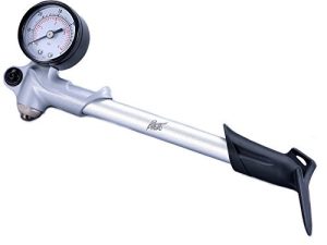 ALPHA MOTO Motorcycle Air Shock Pump with Gauge Compatible with Harley Davidson Honda Kawasaki Suzuki Yamaha 60 PSI