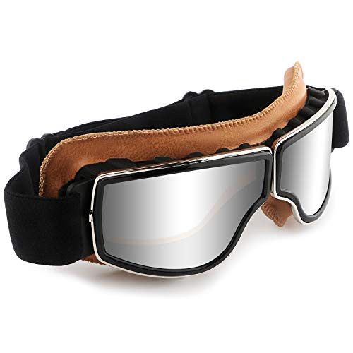 Motorcycle Goggles Vintage Anti Fog Pilot Glasses Dustproof ATV Off Road Motorbike Helmet Eyewear Protect for Ridding Motorcross Classes Aviator Goggles Motorcycle Goggles Vintage Anti Fog Pilot Glasses Dustproof ATV Off Road Motorbike Helmet Eyewear Protect for Ridding Motorcross Classes Aviator Goggles