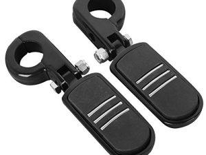 Green-L Universal Motorcycle 1.25" Highway Footpegs with P Clamp Mount Fit for Harley Touring 32mm Crash Bar