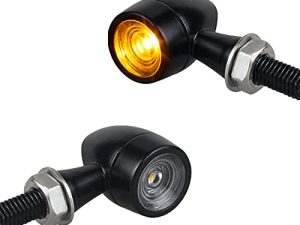 QUASCO Led Motorcycle Turn Signal Lights Universal Mini Front Blinkers Compatible with Harley Honda Kawasaki Suzuki Triumph Yamaha