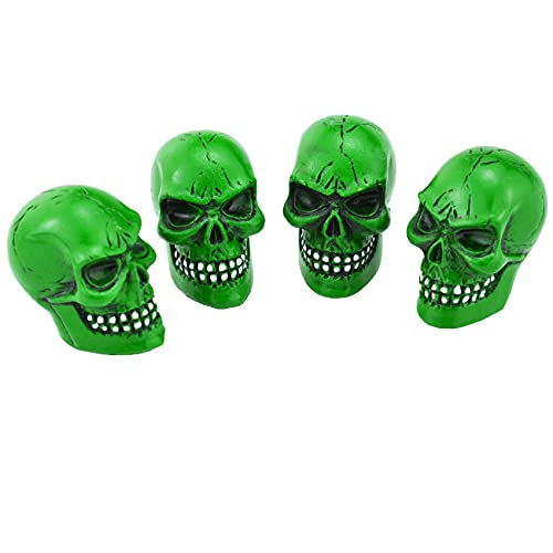 Abfer Green Valve Stem Caps Skull Wheel Tire Air Cap Cover Car Decorative Accessories Fit Most Vehicle Truck Motorcycle Bike Abfer Green Valve Stem Caps Skull Wheel Tire Air Cap Cover Car Decorative Accessories Fit Most Vehicle Truck Motorcycle Bike
