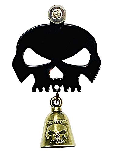 Kustom Cycle Parts Universal Gloss Black Skull Bell Hanger With Copper Bell - Bolt and Ring Included. Fits all Harley Davidson Motorcycles & More! Proudly MADE IN THE USA! (Copper) Kustom Cycle Parts Universal Gloss Black Skull Bell Hanger With Copper Bell - Bolt and Ring Included. Fits all Harley Davidson Motorcycles & More! Proudly MADE IN THE USA! (Copper)