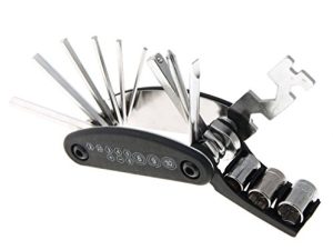 Nuoxinus Motorcycle Bike Mechanic Repair Tool Kit with 16 In 1 Multi-Function Allen Key Multi Hex Wrench Screwdriver for Home Outdoor Travel Camping Sport Bicycle Cycling