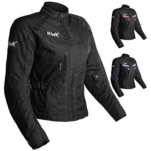 Women's Motorcycle Jacket For Women Stunt Adventure Waterproof Rain Jackets CE Armored Stella (All-Black Women's Motorcycle Jacket For Women Stunt Adventure Waterproof Rain Jackets CE Armored Stella (All-Black