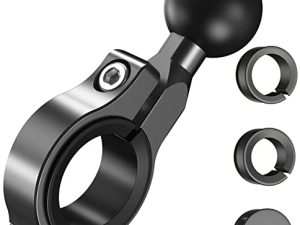 Jitehsha 1" Ball Mount Base Adapter Aluminium Solid Fits to 0.87"/1"/1.26" Diameter Handlebars or Rear-View Mirror Poles Compatible with RAM Mounts/ iMESTOU 1 Inch Ball Socket Stem Phone Holders