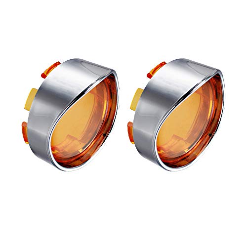 NTHREEAUTO Turn Signal Visors Lights Lens Covers Compatible with Harley Dyna Fatboy Softail Road Glide(Qty:2 NTHREEAUTO Turn Signal Visors Lights Lens Covers Compatible with Harley Dyna Fatboy Softail Road Glide(Qty:2