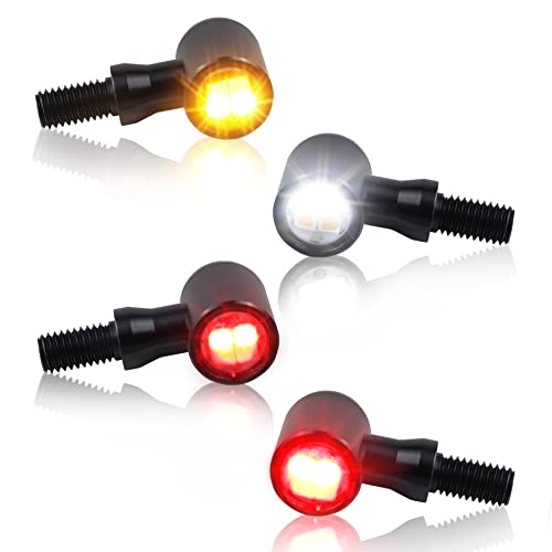 QUASCO Front Rear Motorcycle Turn Signals Universal LED Turn Signal Kit Mini Blinkers Compatible with Harley Honda Kawasaki Suzuki Triumph Yamaha QUASCO Front Rear Motorcycle Turn Signals Universal LED Turn Signal Kit Mini Blinkers Compatible with Harley Honda Kawasaki Suzuki Triumph Yamaha