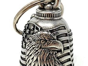 Bravo Bells US Flag Eagle Bell - Biker Bell Accessory or Key Chain for Good Luck on the Road