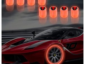 KIFIDAN 8PCS Fluorescent Skull Tire Valve Stem Caps