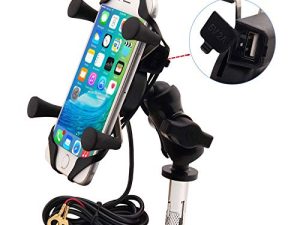 Motorcycles Phone Mount with Charger Grip Mobile Phone Holder GPS Navigation Bracket for BMW S1000RR Suzuki GSX 1300R Hayabusa GSX-R 600 750 1000 Yamaha YZF Kawasaki Ninja Honda CBR New